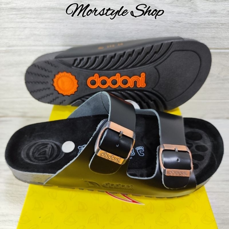 Sandal Kulit Dodoni BU 328 Tali 2 / Tali Dua Sandal Kulit Pria Tali 2