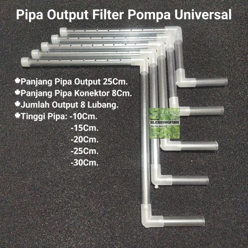Pipa Output Filter Panjang 25Cm Pipa Lubang Filter Aquarium Kolam Pipa Output Lubang Pompa Universal