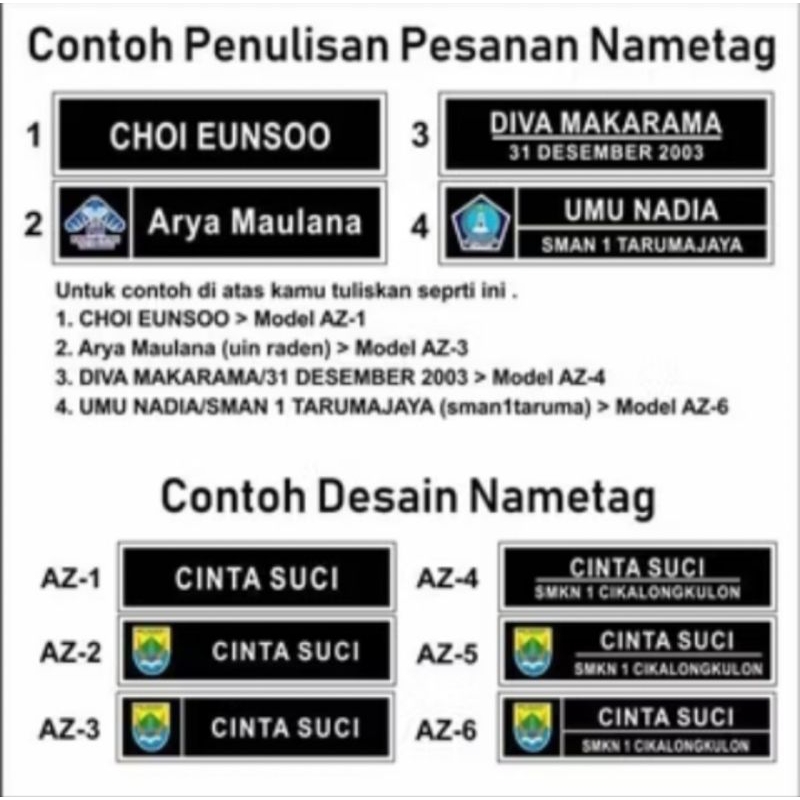 

PAPAN NAMA/name tag acrilic peniti