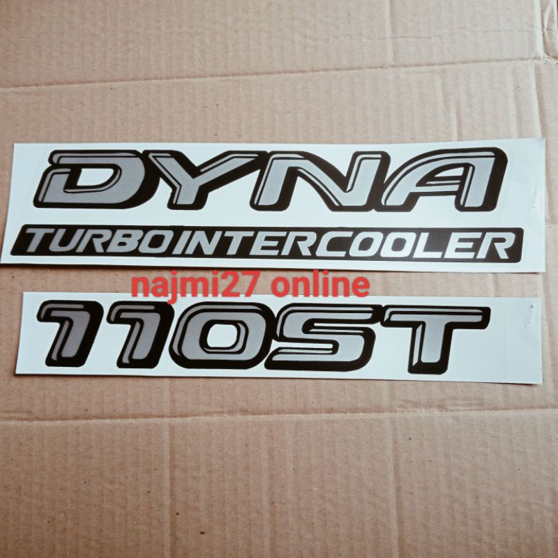 stiker mobil truk DYNA TURBO INTERCOOLER 110ST