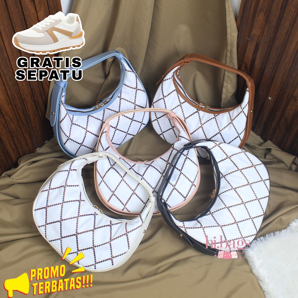 hi.bags Tas Bahu Wanita Tas Selempang MOCCI Tas Jinjing Wanita Kekinian Moonbag Wanita Ootd
