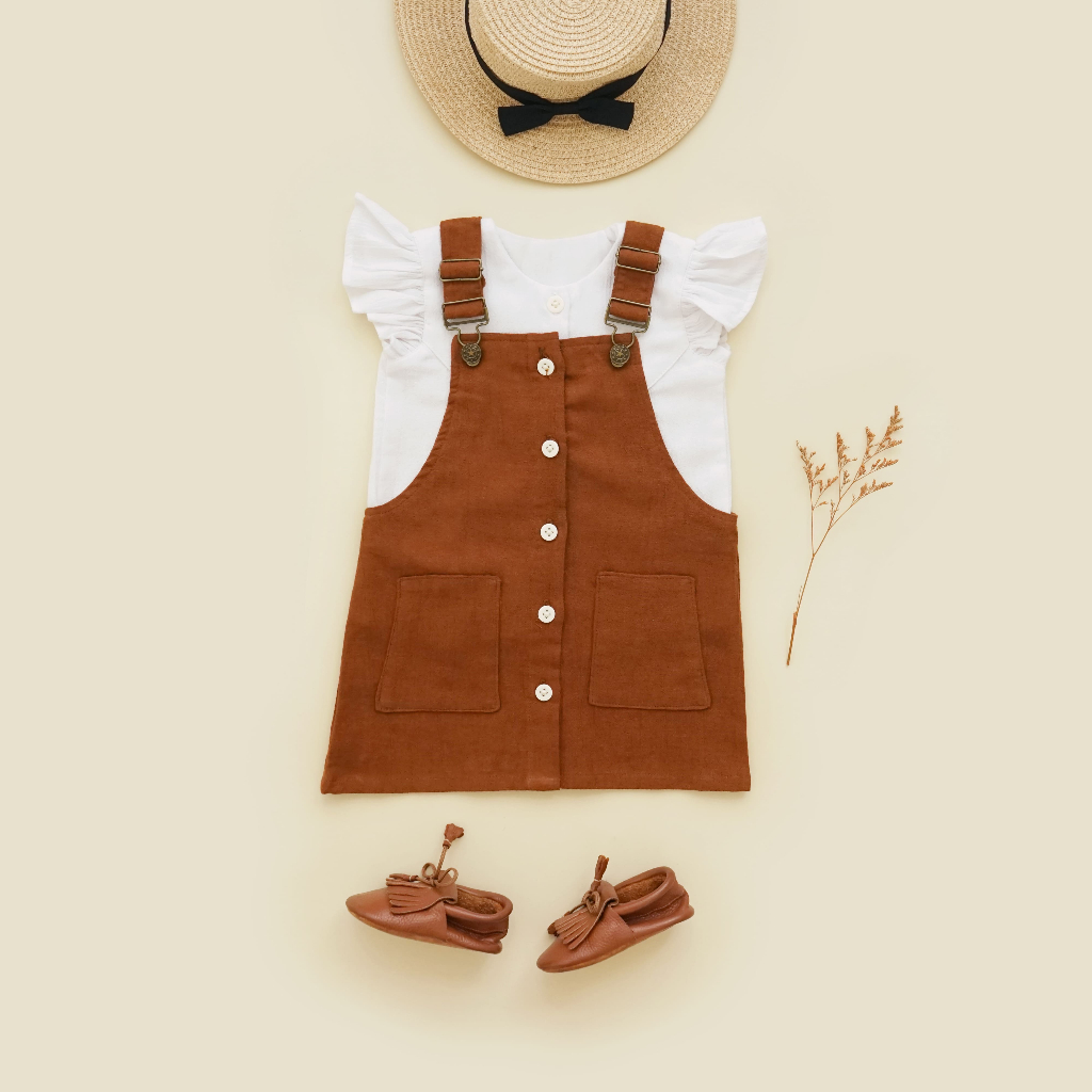 Little Ellio -  overall baju kodok rok pendek anak perempuan (Overall belum termasuk baju inner)