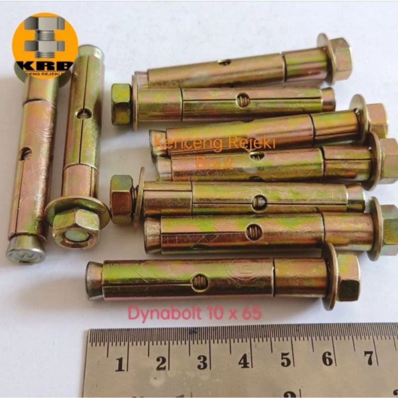 Dynabolt 10x65 Wowo / Dinabolt / Baut beton / Anchor Bolt Kunci 12 Panjang 6,5 cm