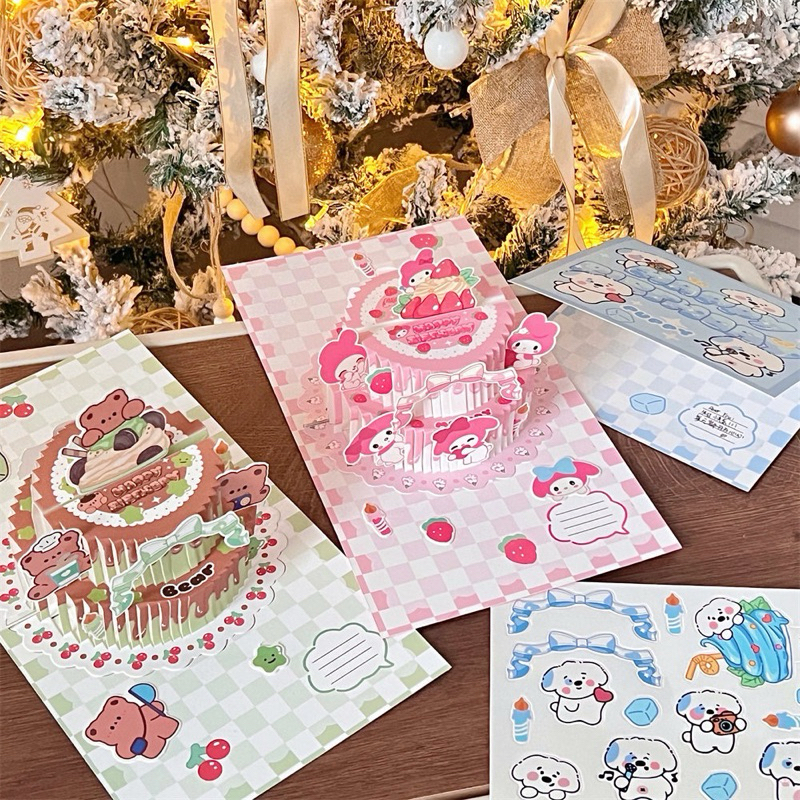 Kartu Ucapan Card Pop Up Birthday Card Sanrio Diy