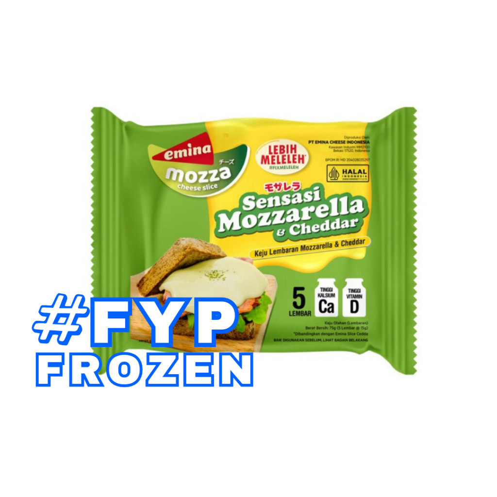 

EMINA MOZZARELLA & CHEDDAR SLICE ISI 10 150GR/KEJU MOZZARELLA&CHEDDAR