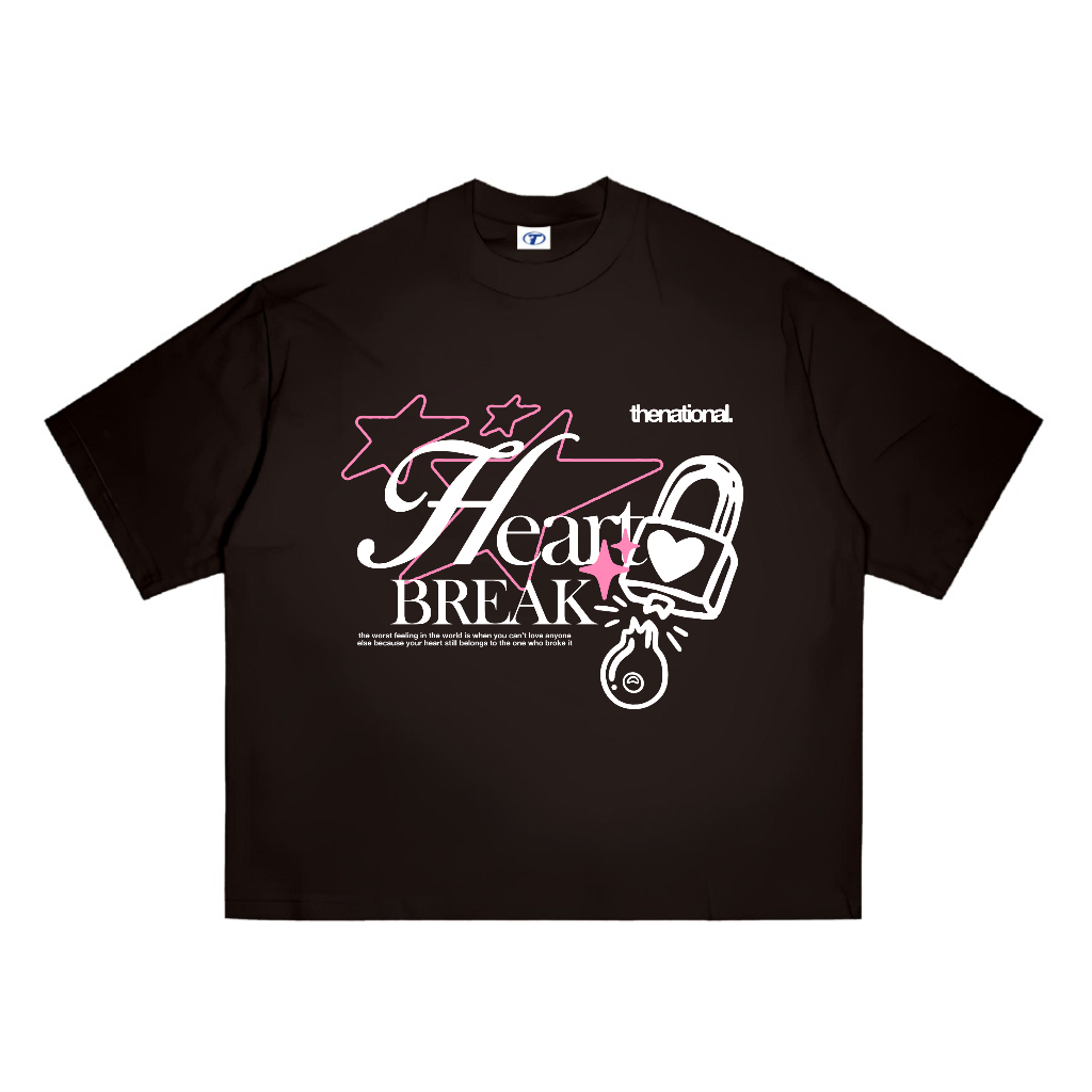 Thenational Boxy T-shirt Heartbreak 24s Dark Brown