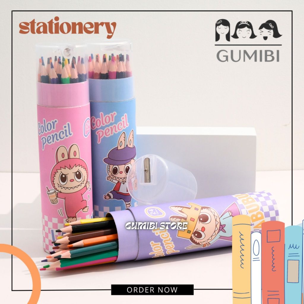 

PENSIL WARNA LABUBU PENSIL WARNA TABUNG LABUBU 24 WARNA COLOR PENCIL TUBE WARNA WARNI TERMURAH