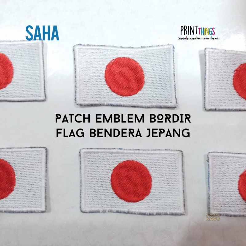 PATCH EMBLEM BORDIR FLAG BENDERA JEPANG
