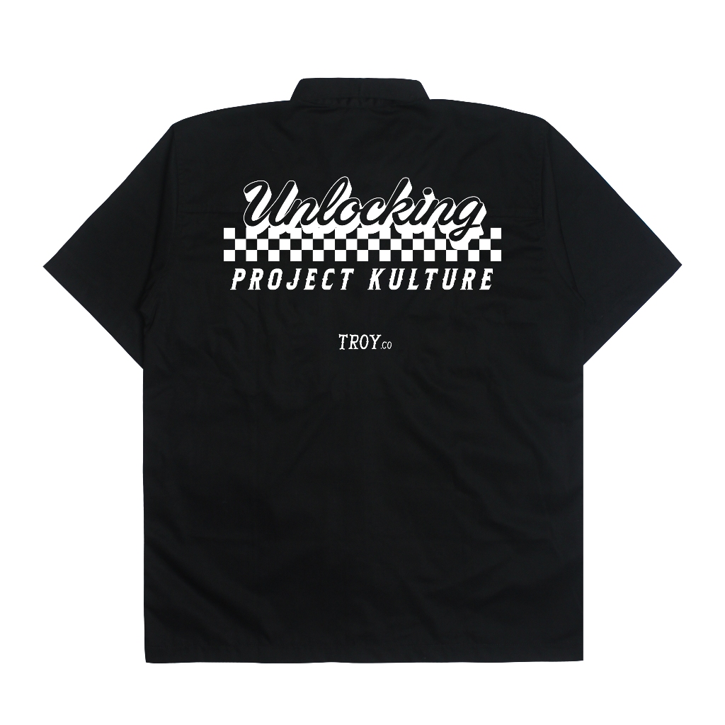 Troy Company Work Shirt Workwear Black Unlocking - Kemeja Kerja Workshirt Hitam WSP 3047