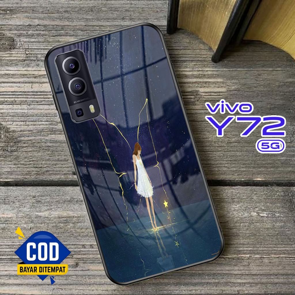 Softcase Kaca VIVO Y72 (5G) - Case Handphone VIVO Y72 (5G) [T80].