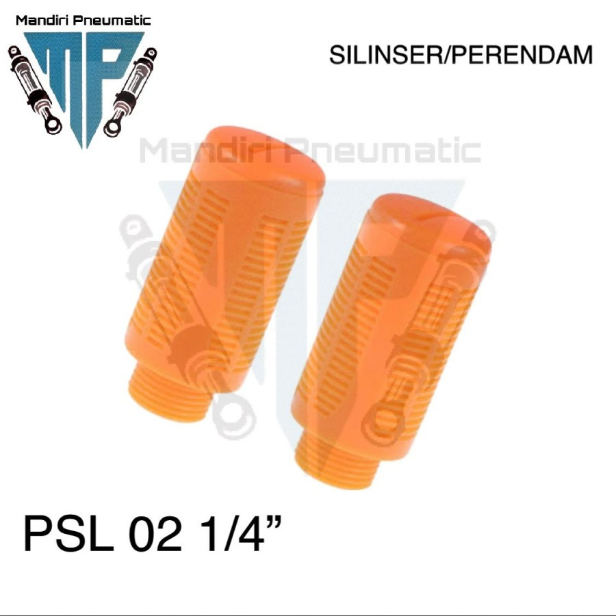 SILENCER PLASTIK PNEUMATIC UKURAN DRAT 1/4”INCH / PSL 02