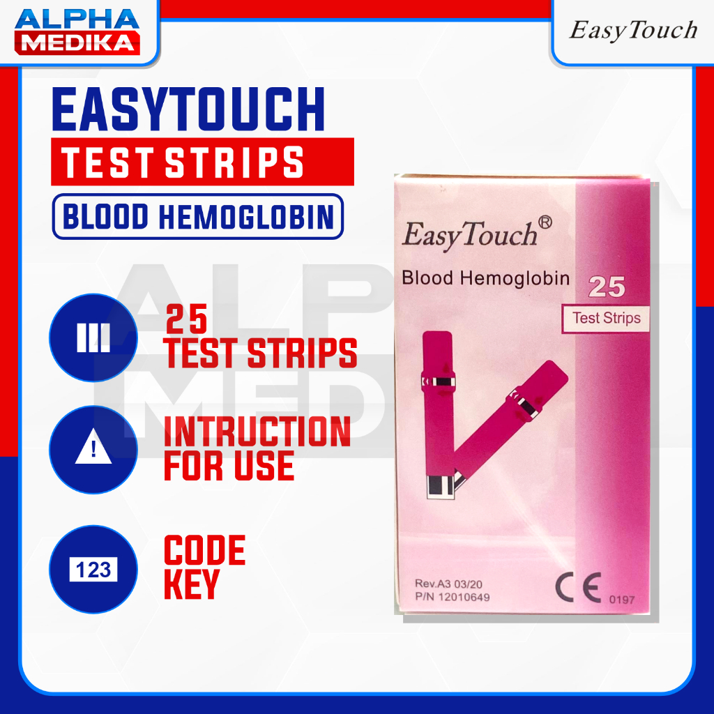 Strip Hb / Refill Strip Blood Hemoglobin Easy Touch GCU / Stik Hemoglobin Easy Touch 25's