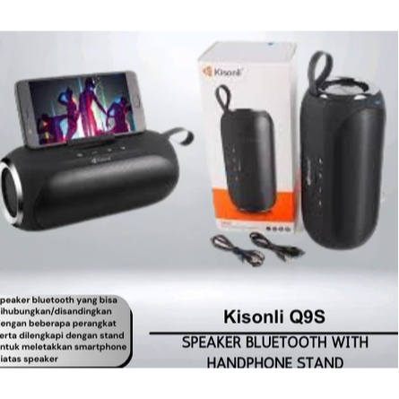 KISONLI Speaker Bluetooth Q9S With Smartphone Stand
