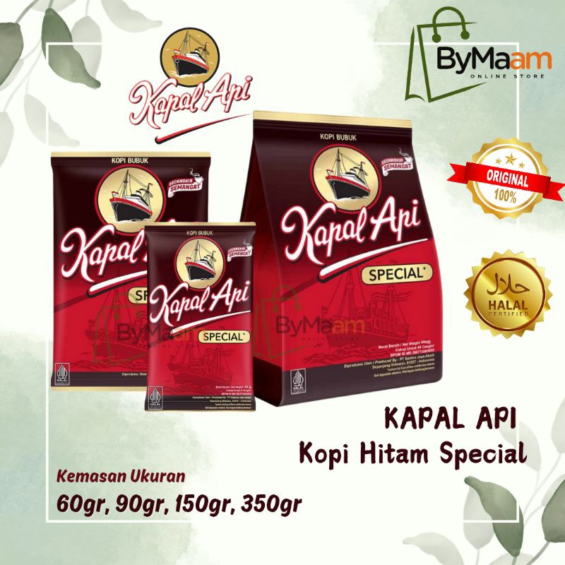 

KAPAL API SPECIAL Kopi Hitam Instan 60gr, 90gr, 150gr, 350gr Kopi Bubuk Spesial