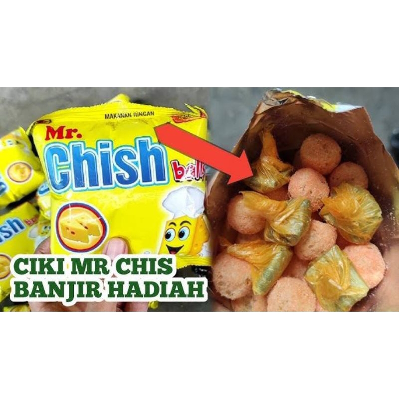 

Chiki Mr.chish balls berhadiah 12g isi 10