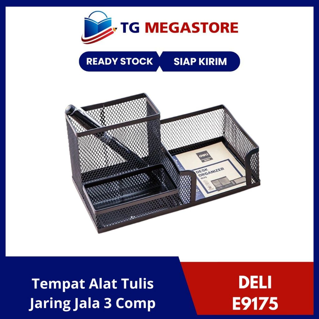 

Tempat Alat Tulis DELI Jaring Jala 3 Comp - E9175