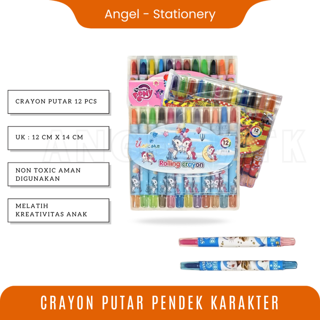 

Crayon Stik Putar / Rolling CRAYON PUTAR / Krayon Alat Pensil Warna / Oil Pastel 12 Warna / Crayon Putar Pendek / Cash On Delivery / Atk Blessing