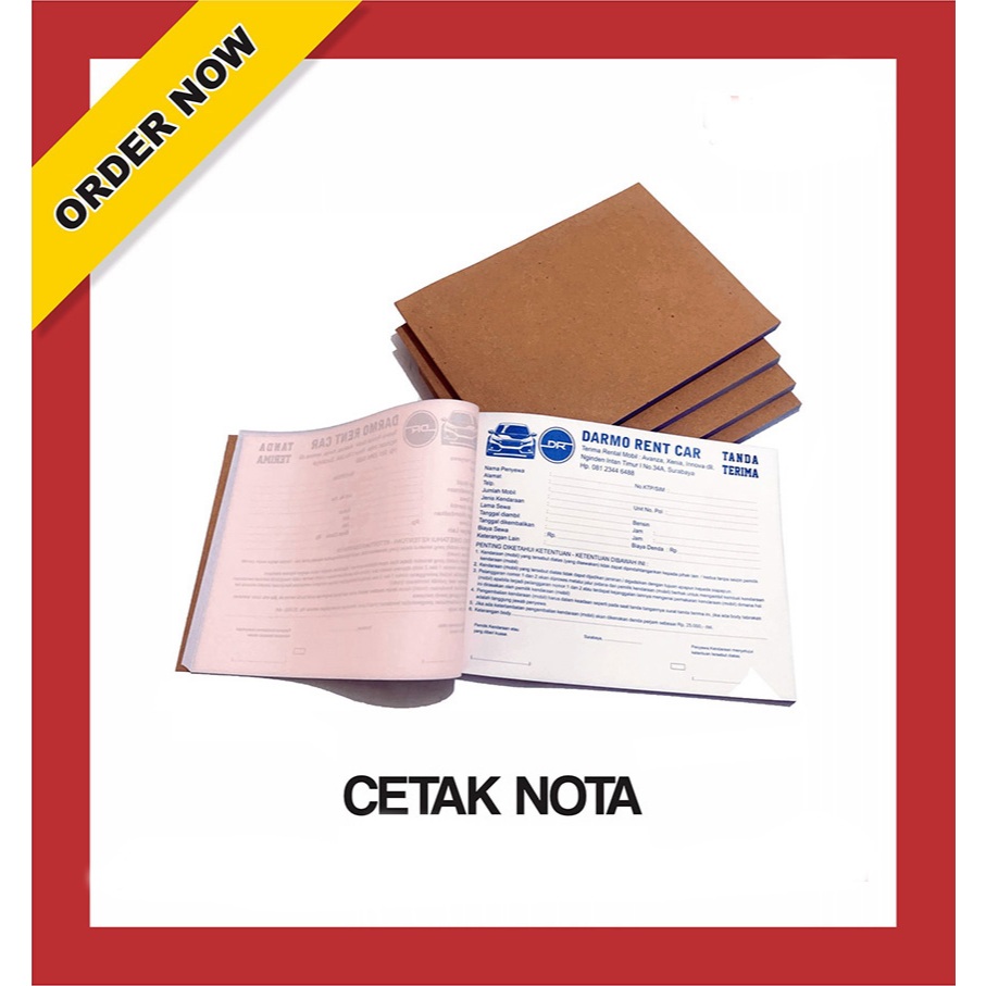 

cetak nota custom 2 ply nama usaha toko sendiri ukuran besar 1/2 polio folio