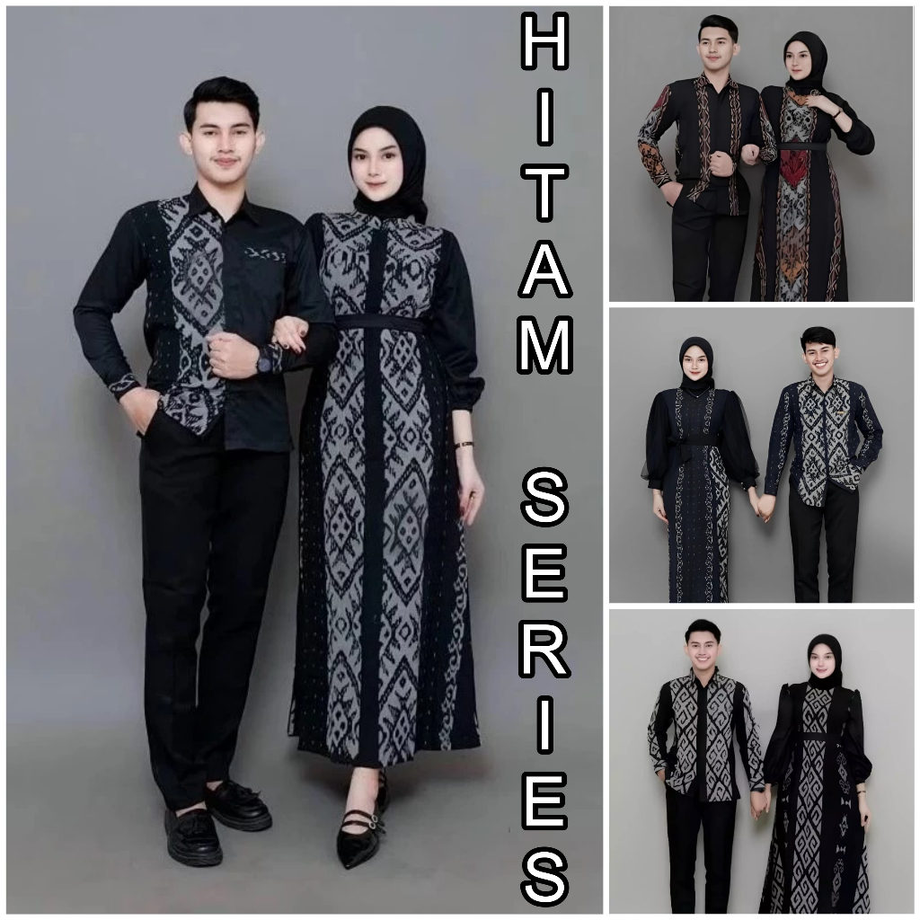 Baju tenun couple raisa hitam dress tenun raisa dress tenun songket dress kondangan dress pesta baju