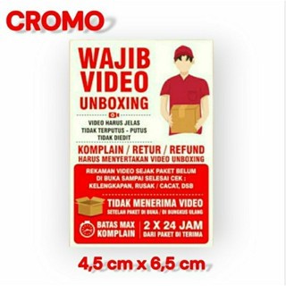

Sticker Wajib Video Unboxing, Bahan Cromo, Isi 100pcs.