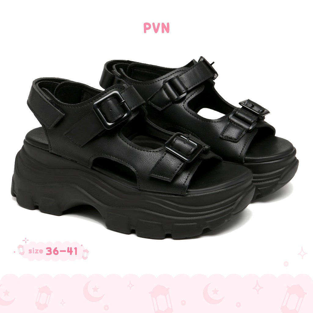 PVN Doyoung Sandal Tali Wanita All Black 397