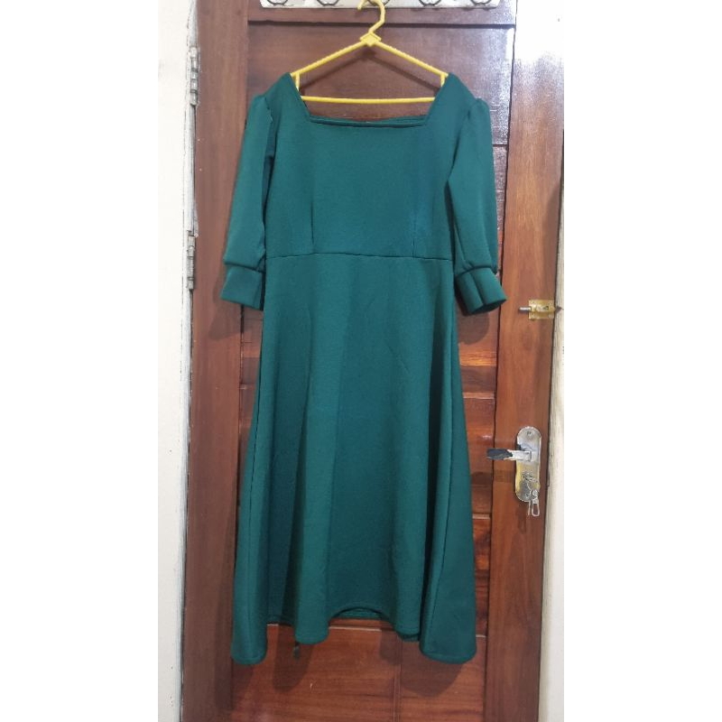 dress warna hijau natal/emerald