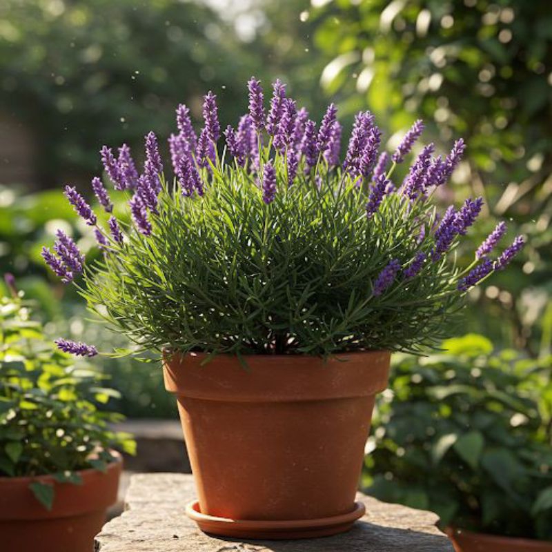 ( BISA COD ) Tanaman Bunga Lavender Asli Pengusir Nyamuk / Tanaman Hias Lavender Bunga Ungu & Putih 
