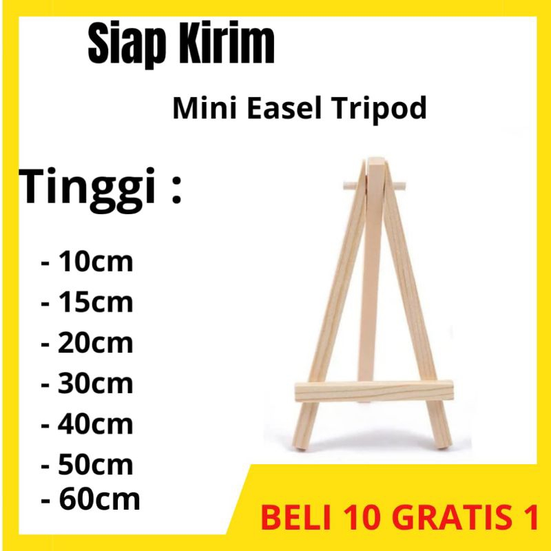 

Mini Easel Stand Tripod Kayu 12-60cm Holder Mini Wooden Easel Sandaran Hp Kanvas Lukis Stand Poto