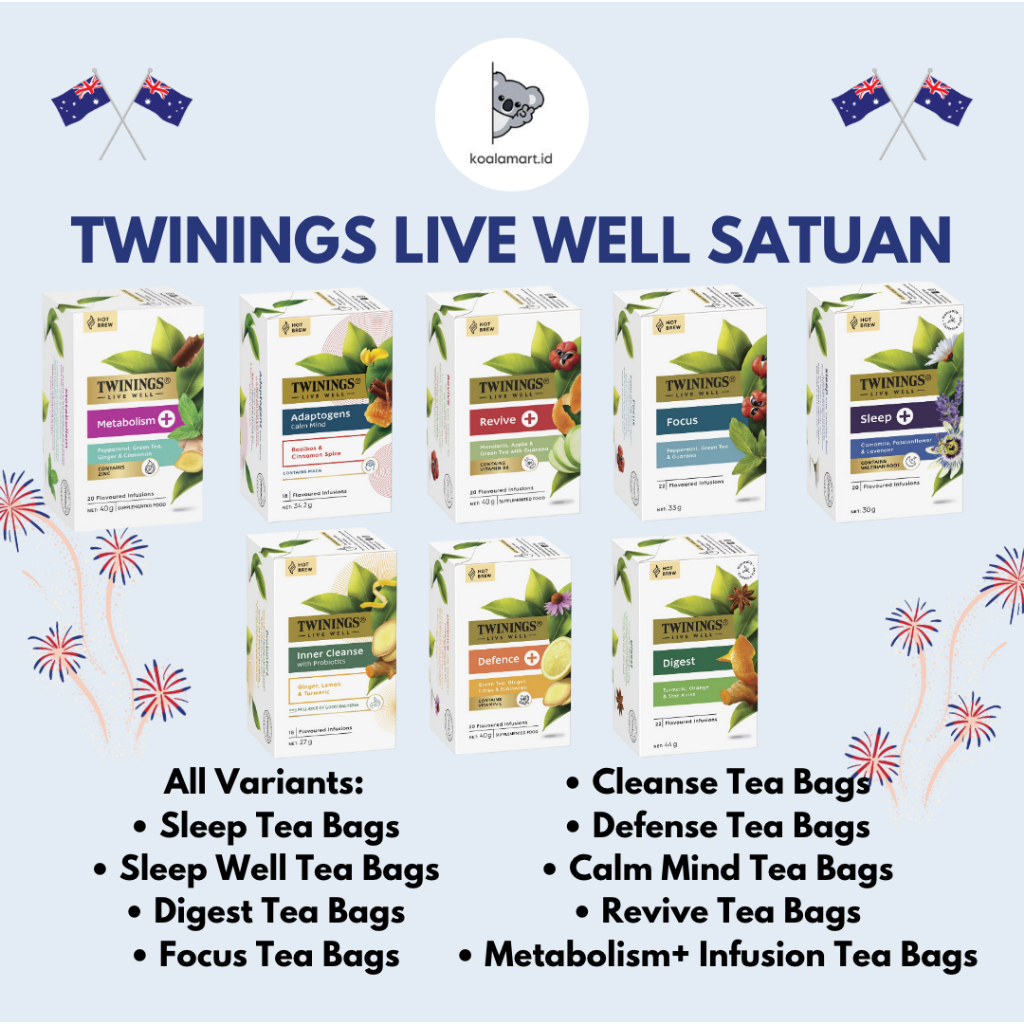 

Twinings Tea TWG Tea Sachet Satuan Twinings London Twinings Australia Twinings Live Well