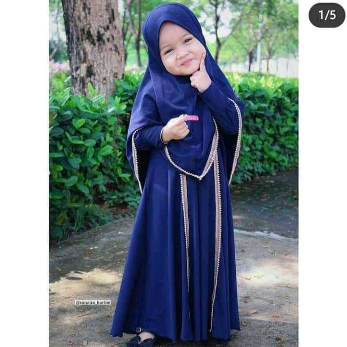 Gamis Anak Terbaru 2025 Perempuan Usia 3 4 5 9 Tahun Baju Muslim Lebaran Model Elegan Mewah