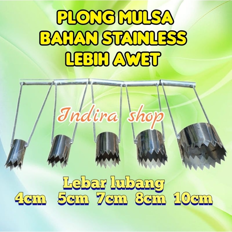 Plong Mulsa Alat Pelubang Plastik Mulsa Lebar Lubang Bervariasi