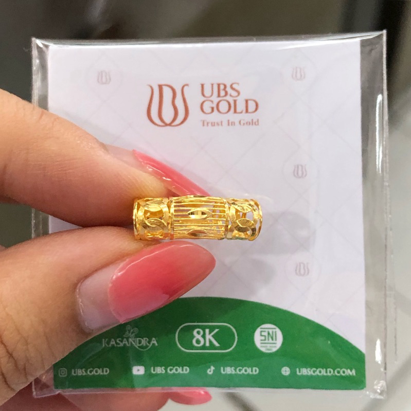 EV5/MA10- CHARM BAMBOO UBS 0.62GR KADAR 375 8K UNTUK GELANG TALI/MAGNET