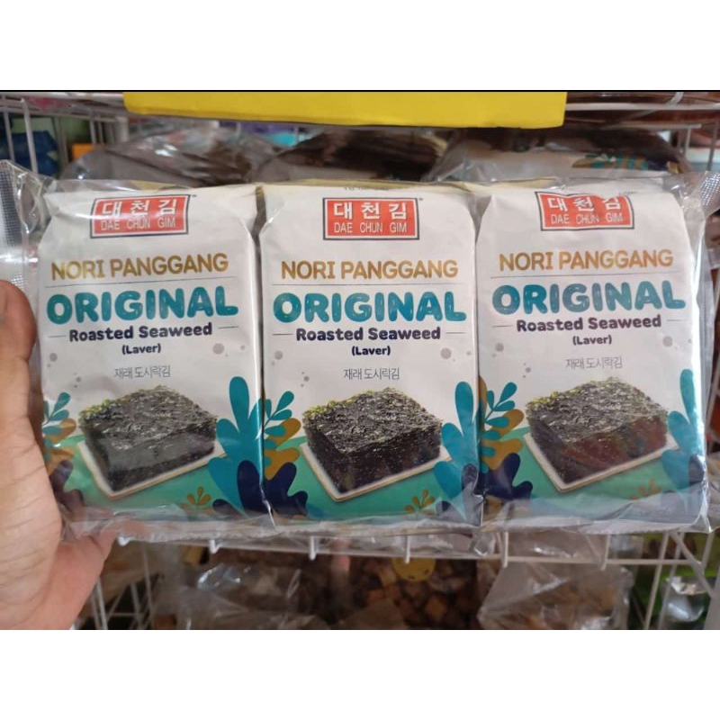 

Nori sushi panggang Dae Chun Gim Roasted Seaweed original Gimbab Rumput Laut isi 3pcs