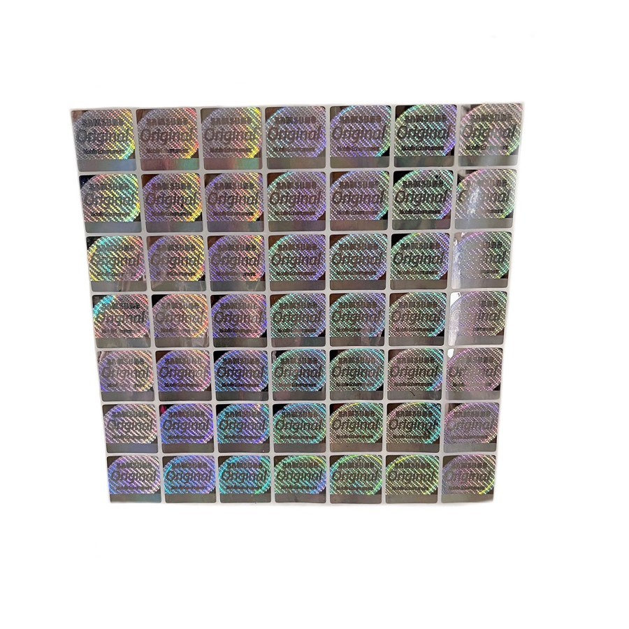 

{ CV DINO PERMATA } HOLOGRAM STICKER LOGO SAMSUNG ORIGINAL SILVER