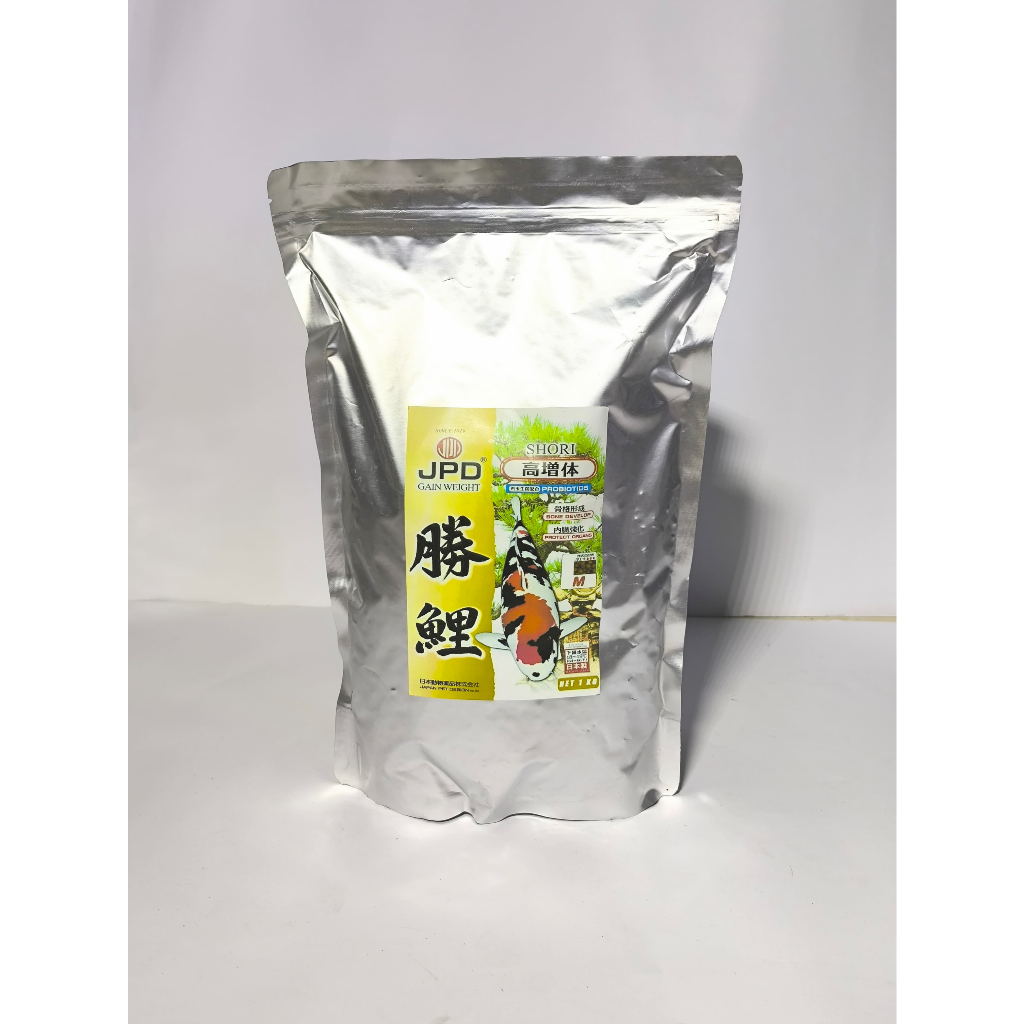Pakan Ikan Koi Import Pelet Ikan Koi JPD Shori Growt Size M Floating Kemasan 1 Kg