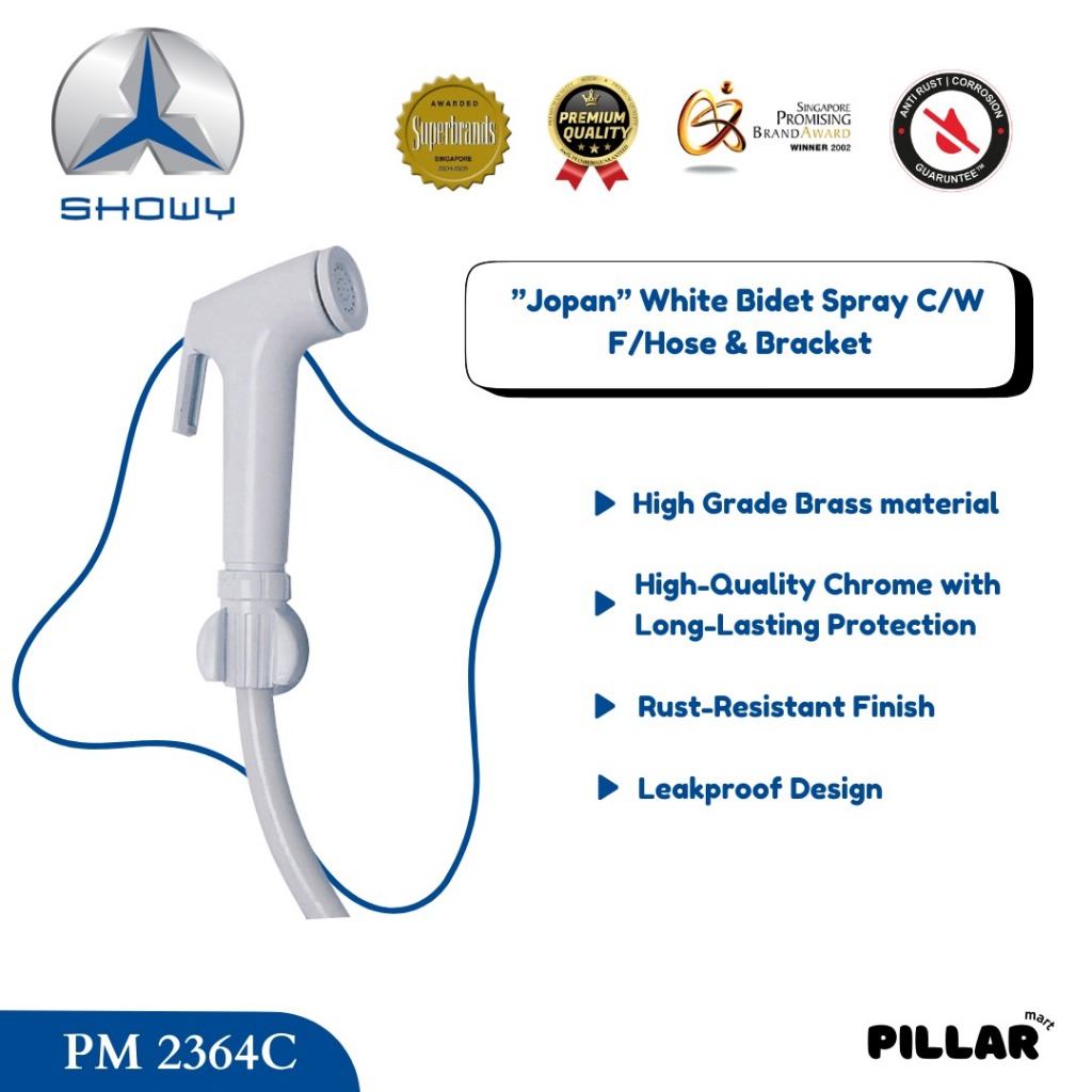 Shower Rinser Showy 2364 White |  Toilet Jet Shower Washer Bidet Semprotan Cebok