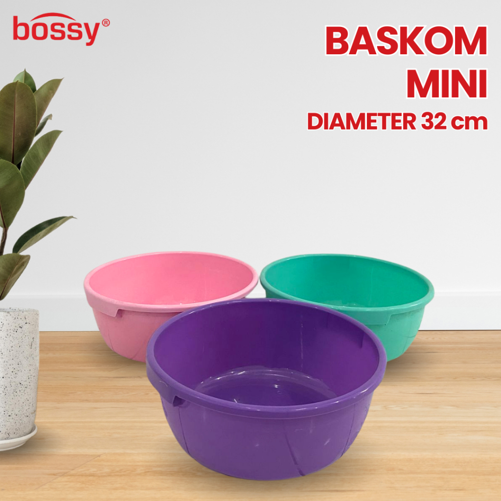 BOSSY Baskom Mini Bundar Set isi 3 Diameter 32 Cm Warna Pastel