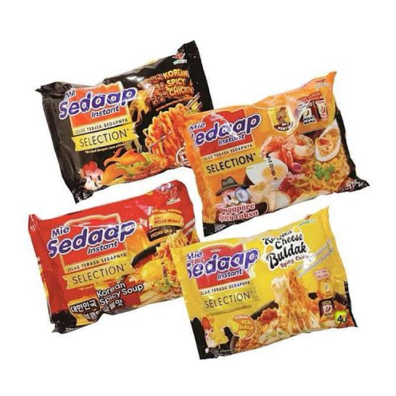 

Sedaap mi selection 4pcs