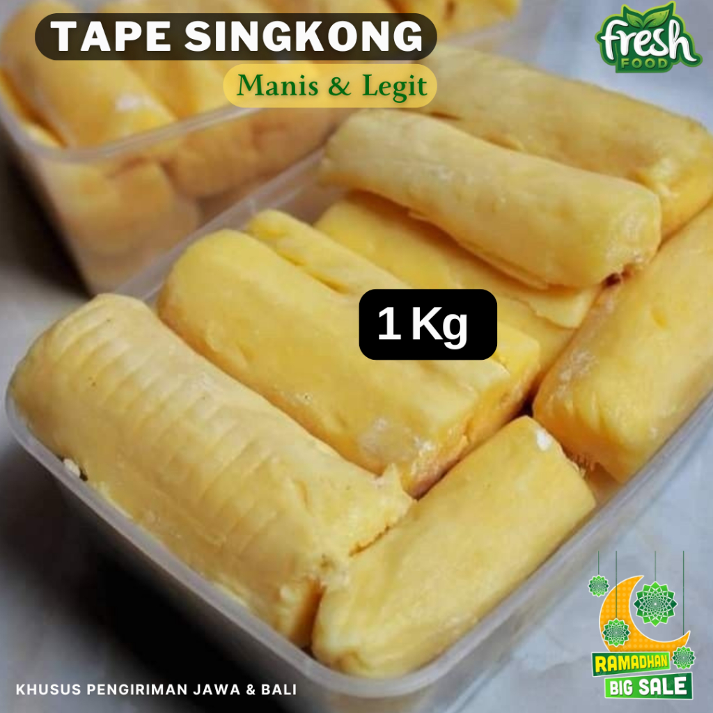 

Tape singkong manis legit 1 kg HARGA PROMO packing aman sampai tujuan garansi uang kembali
