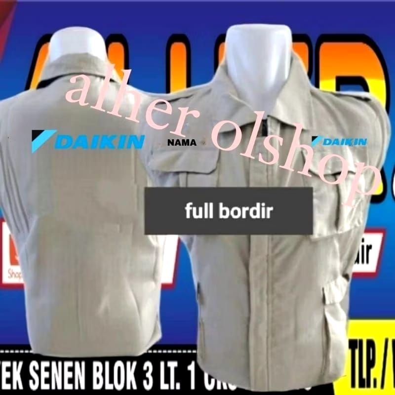 rompi bordir Daikin rompi Daikin rompi kerja Daikin rompi vest Daikin rompi kerah Daikin rompi kerja
