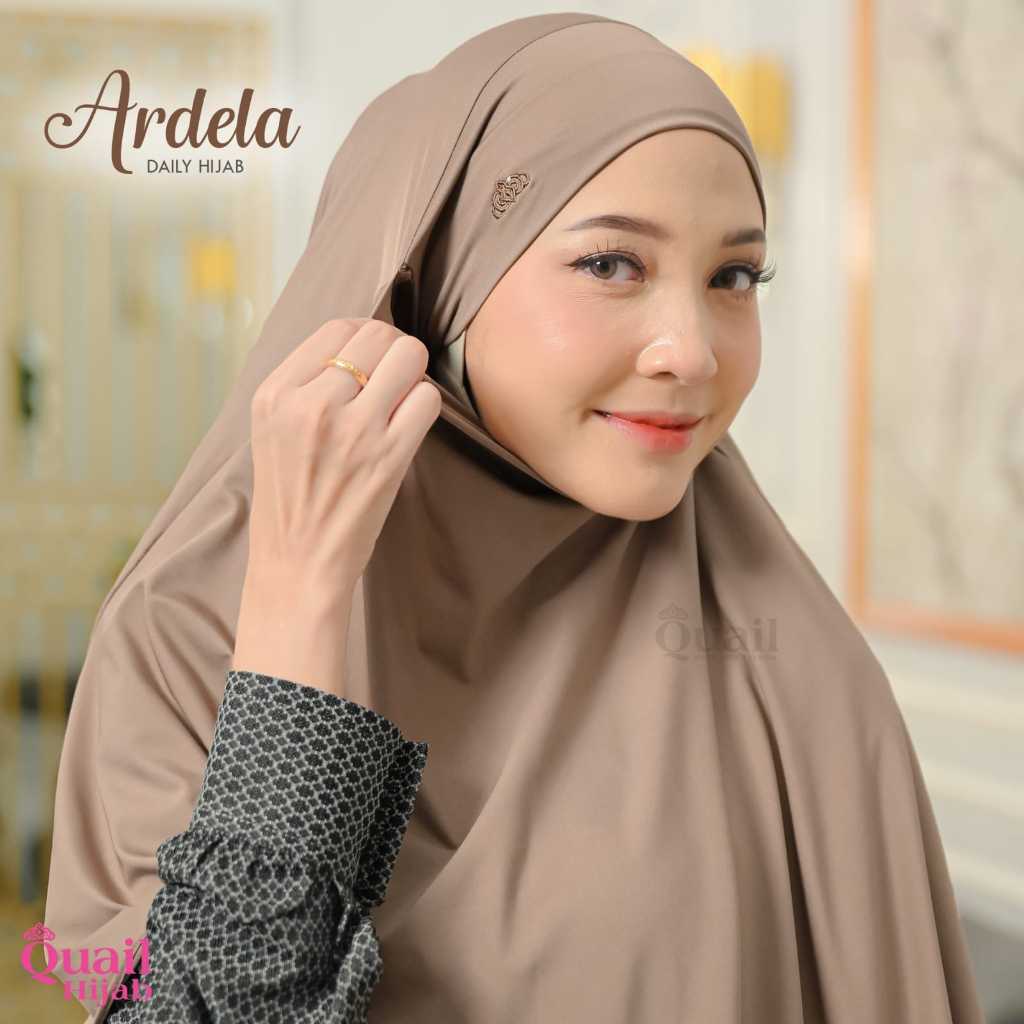 Ardela Daily Hijab Original Quail Hijab Fabric Jersey Jilbab Wanita French Khimar Quail Ardela Quail