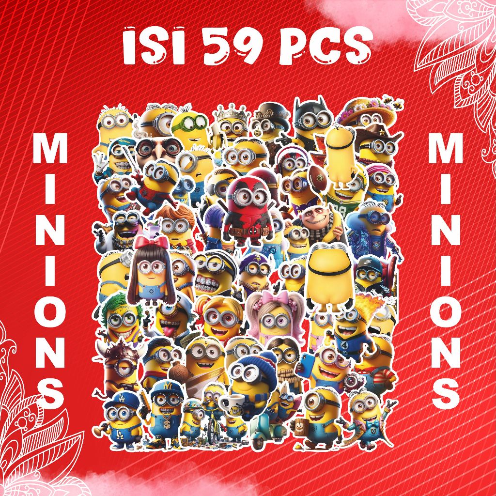 

Stiker Vinyl Kartun Minions 3D Cute Lucu (59 PCS) – Koleksi Unik untuk Dekorasi Laptop, Case,Tumbler DLL