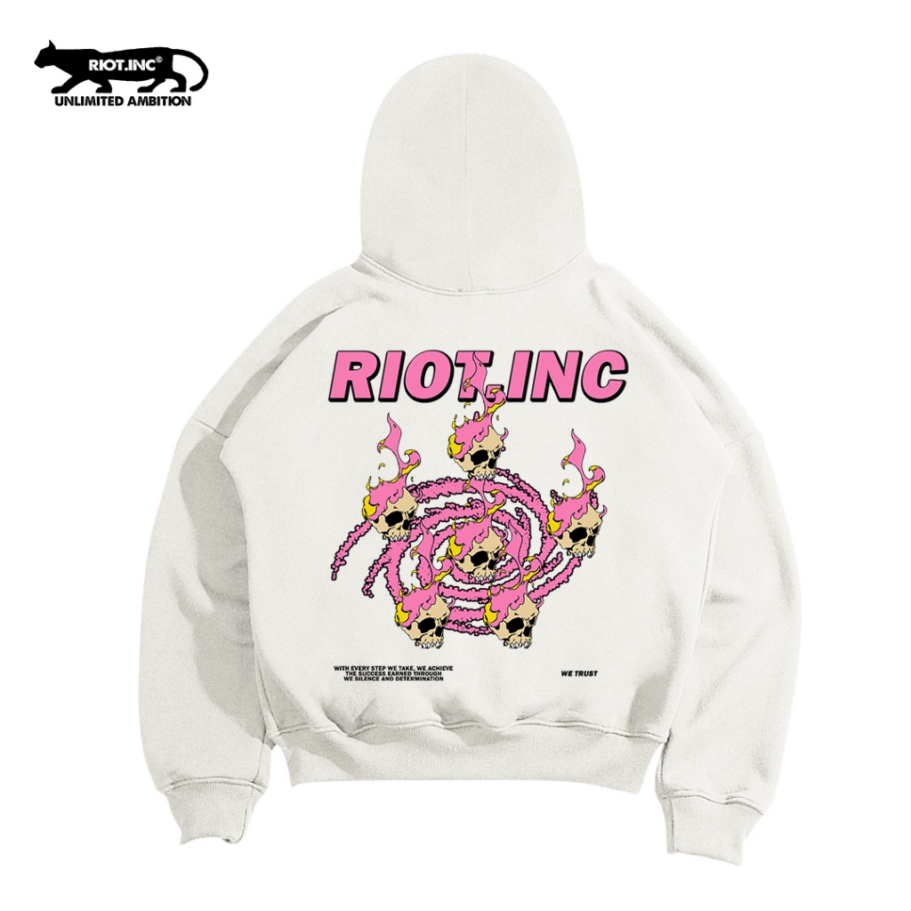Hoodie Boxy Colour Skull Riot | Riot.inc | Hoodie Pria Wanita