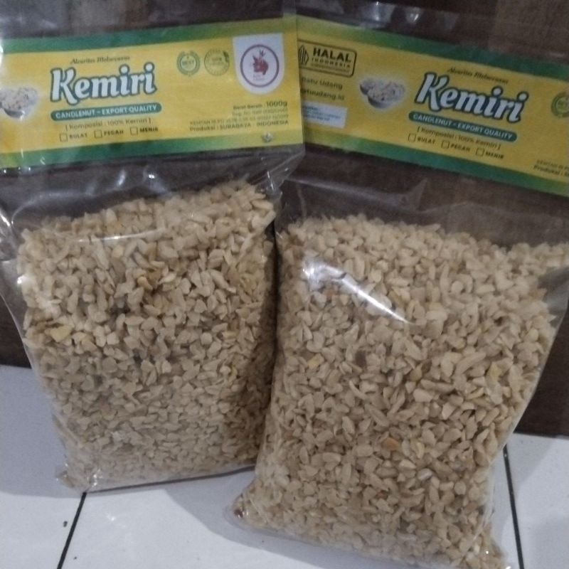 

10 kg kemiri menir koral/ pecahan besar, kwalitas ekspor.