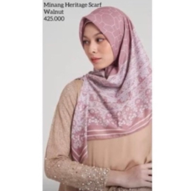 Ria Miranda - Minang Heritage Scarf - Walnut