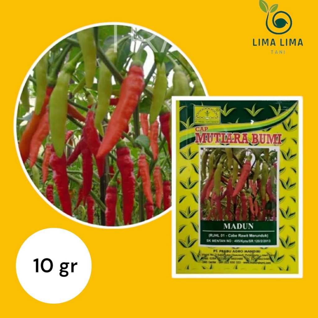 CABAI RAWIT Merek CAP MUTIARA BUMI MADUN (10 GRAM) 100% ORI
