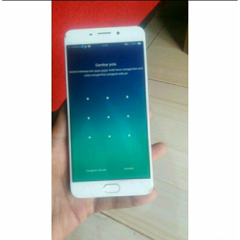 lcd oppo f1 plus bekas copotan