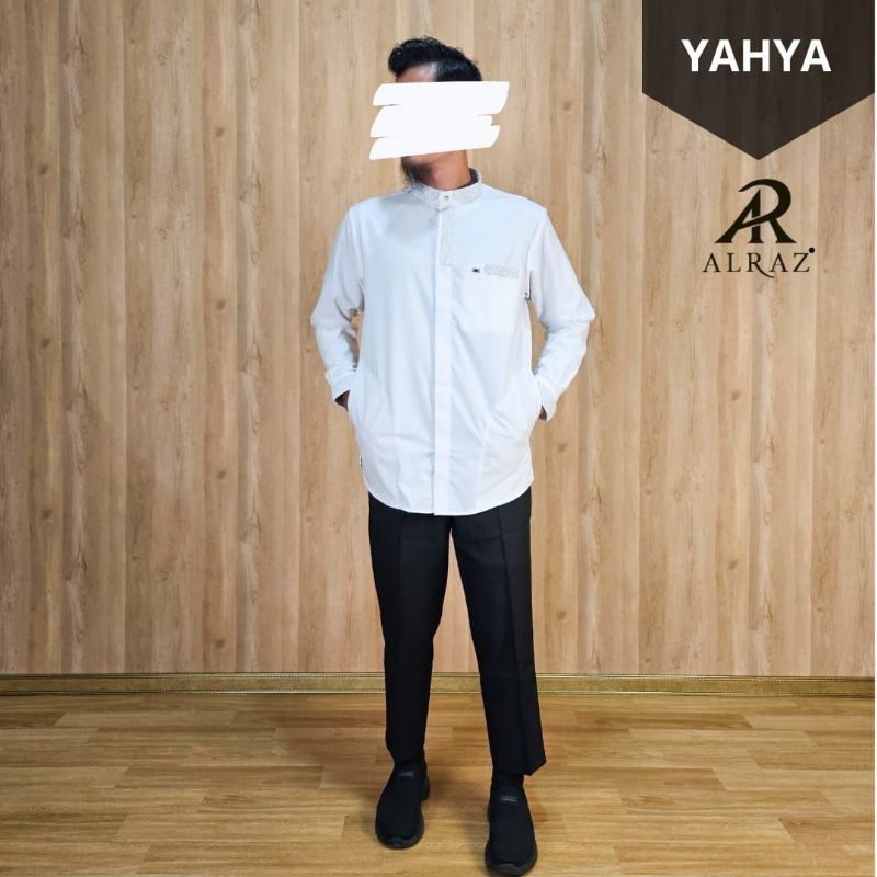 Koko Al Raz Lengan panjang Manset Model Yahya putih  /Lengan panjang Manset