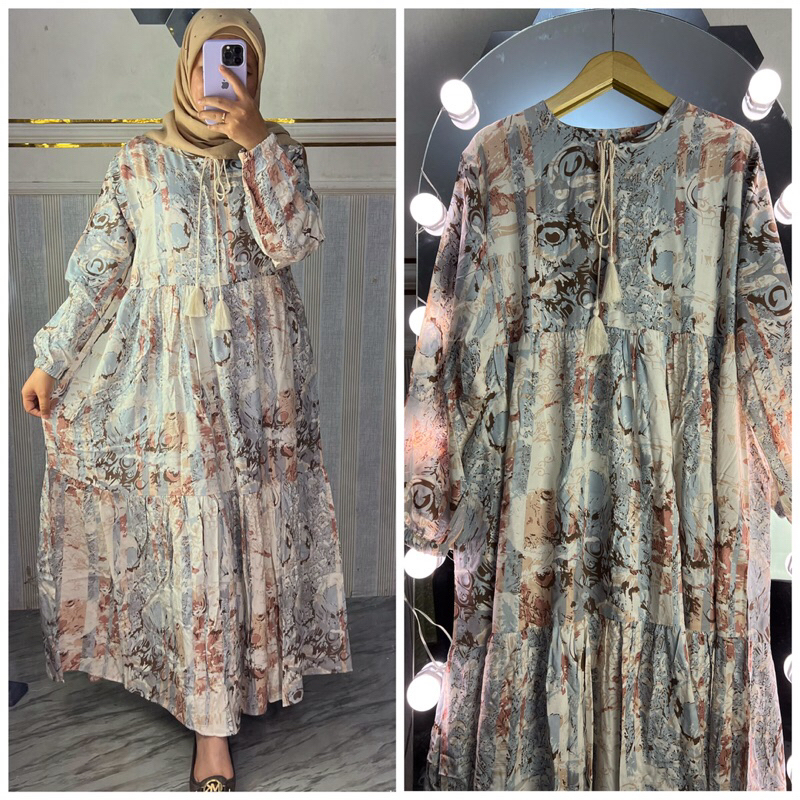 Midi Dress | Midi Gamis katun rayon premium
