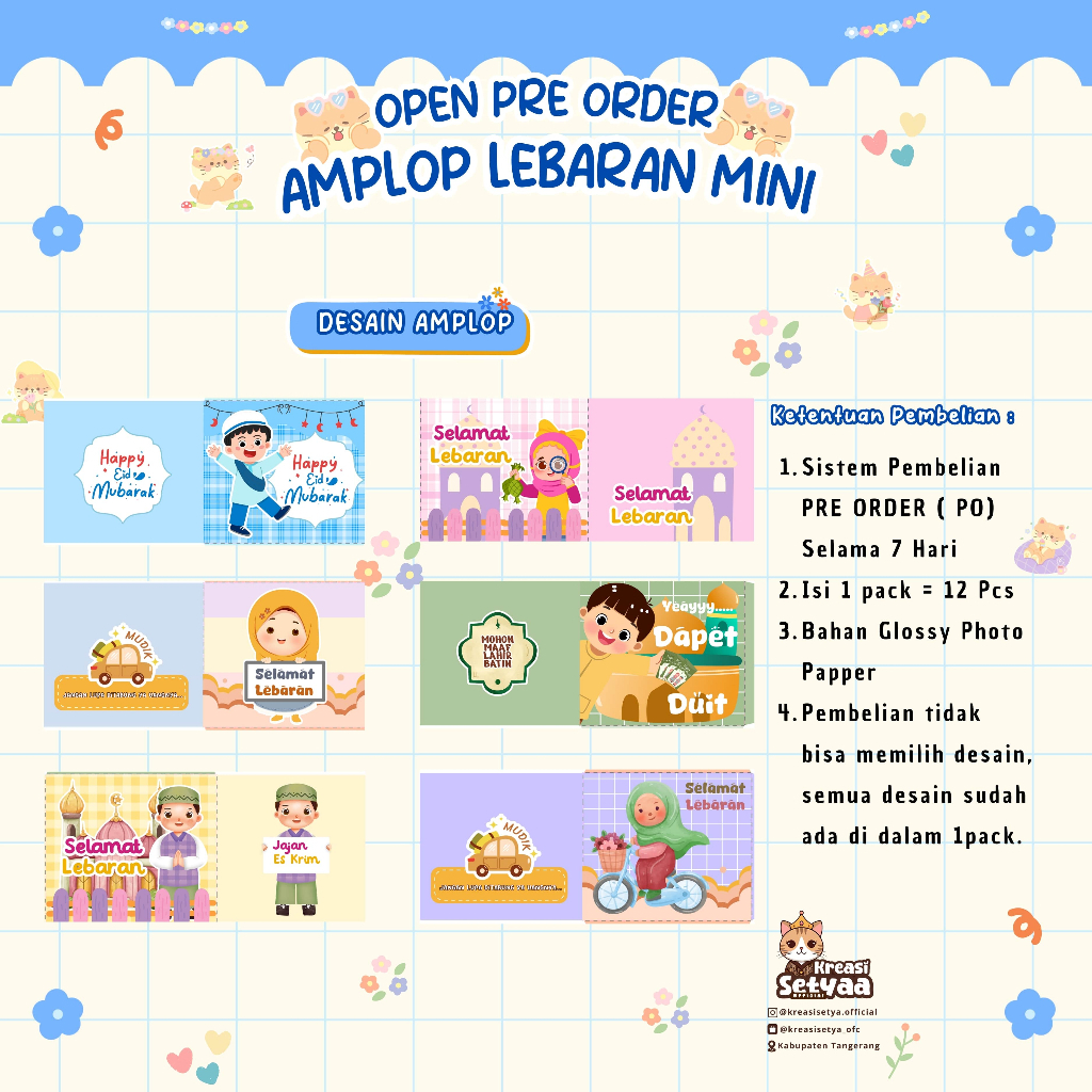 

AMPLOP LEBARAN MINI ( ISI 12 PCS )